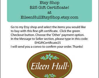 EH Etsy Shop Gift Certificate 25 Lucky Dollars