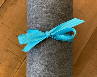 Felt Rolls- Gray and Aqua Heather