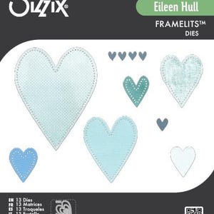 Fustelle Sixzix Stitched Hearts Thinlits