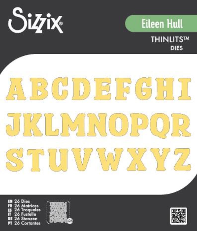 Sizzix Nora Alphabet Thinlits av Eileen Hull bild 1