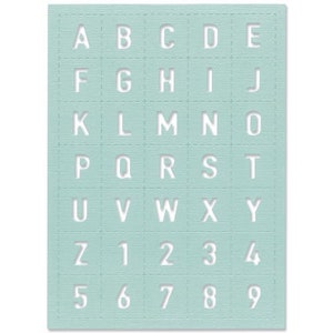 Thinlits Tiled Alfanumérico