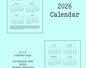 2026 Calendar (digital file)