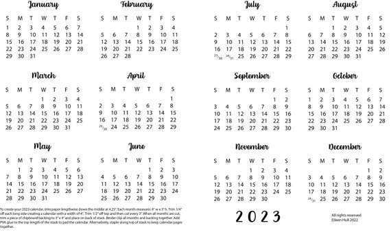 2023 Calendar - Etsy