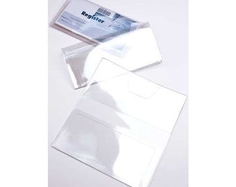 Set of 3 Clear Vinyl Folders for Pocket Notebook