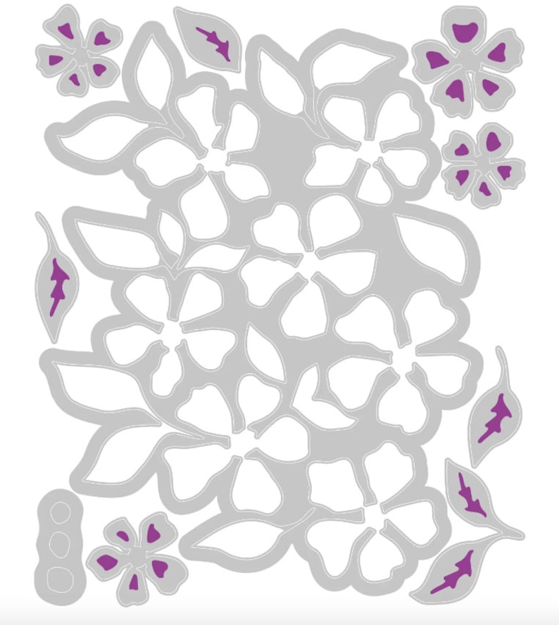 Painterly Blooms & Background Thinlits die image 3