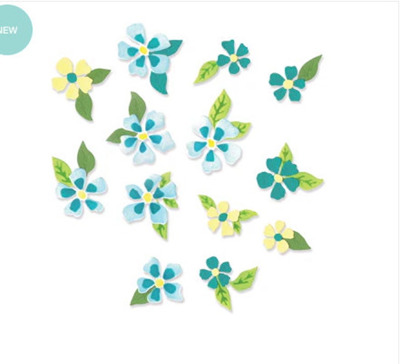 Painterly Blooms & Background Thinlits die image 1