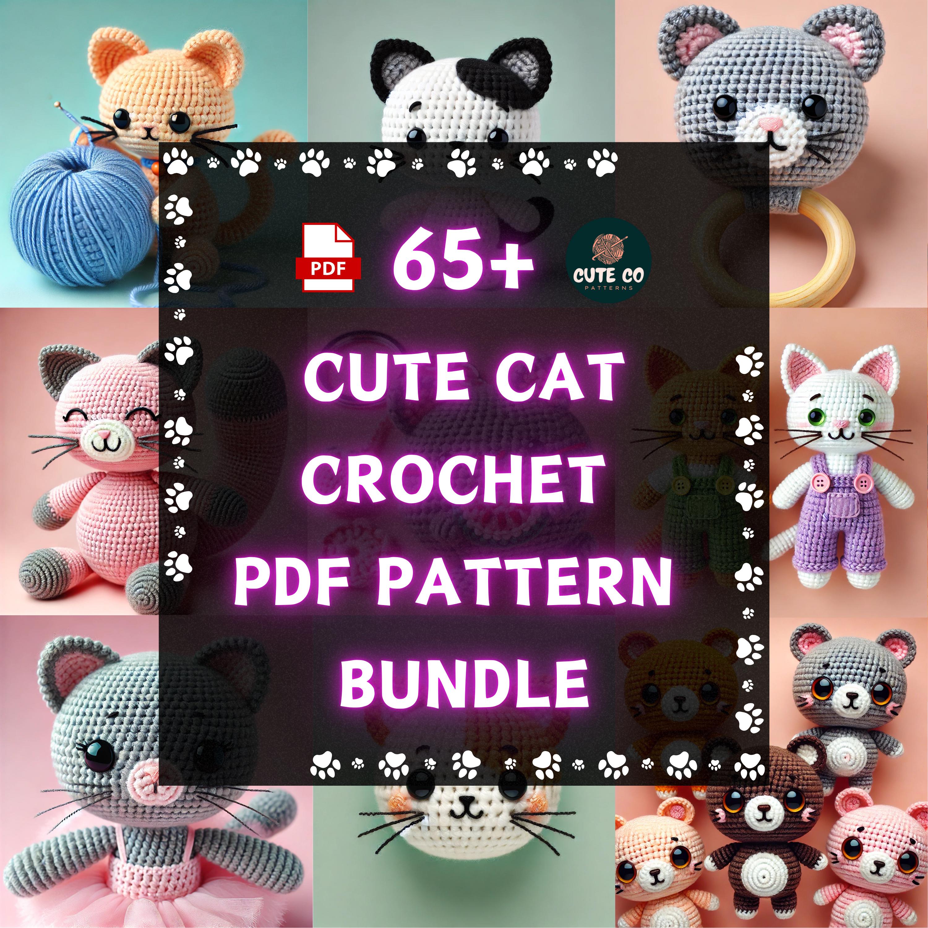 Crochet Cat Pattern PDF Bundle - Beginner Friendly, Cute Cat Patterns ...