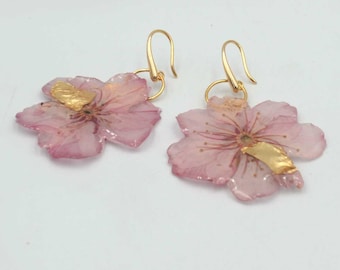 Pendientes Flor de cerezo natural