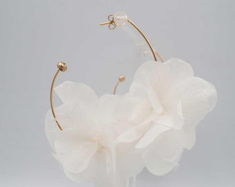 Pendientes de flores naturales preservadas ABBA