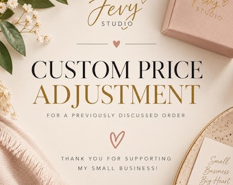 Ajuste de precio personalizado – Pedido de joyería hecha a mano