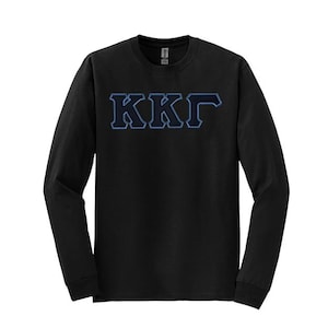 Kappa Kappa Sorority Griechisch Buchstabe Langarm T-Shirt