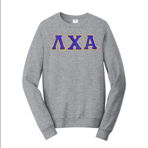 Lambda Chi Alpha Brüderlichkeit PREMIUM Sweatshirt mit Rundhalsausschnitt in griechischem Buchstaben