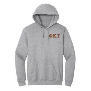 Phi Kappa Tau Brüderlichkeit bestickter griechischer Buchstabe Hoodie
