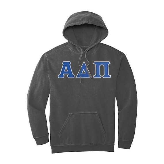 Alpha Delta Pi Sorority Comfort Colors Greek Letter Hooded