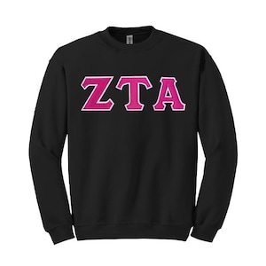 Moletom com capuz Zeta Tau Alpha Sorority com letras gregas