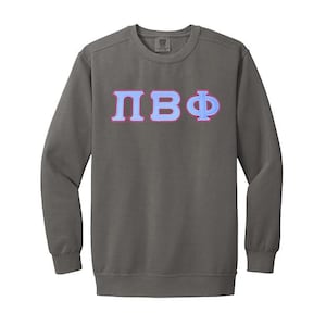 Pi Beta Phi Sorority Comfort Colors Greek Letter Crewneck Sweatshirt