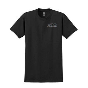 Alpha Tau Omega Fraternity Embroidered Greek Letter T-shirt