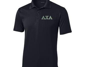 Lambda Chi Alpha Fraternity Sport-Tek Micropique Polo Embroidered Greek Letters