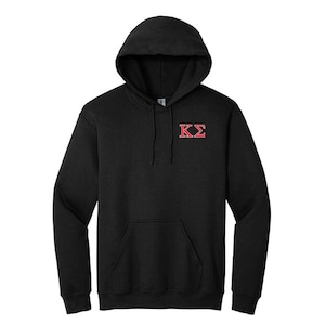 Sudadera con capucha con letras griegas bordadas de la fraternidad Kappa Sigma