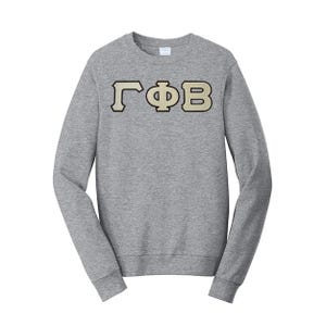 ga Phi Beta PREMIUM Sorority Sweatshirt mit griechischem Brief und Rundhalsausschnitt