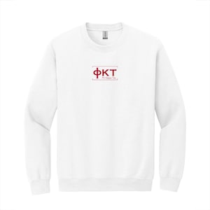 Phi Kappa Tau Fraternity Embroidered Logotype Crewneck Sweatshirt