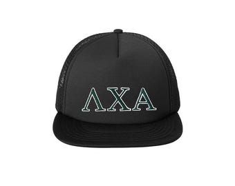 Lambda Chi Alpha Foam Trucker Hat Embroidered Greek Letters