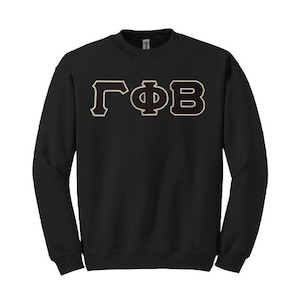 Quantum Phi Beige Sorority griechischer Buchstabe Rundhals-Sweatshirt