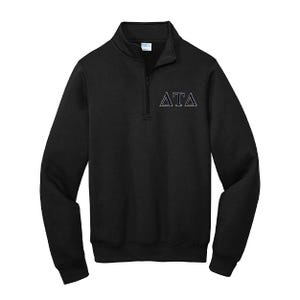 Delta Tau Delta Fraternity Quarter Zip Embroidered Greek Letters