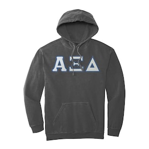 Alphaxi Delta Sorority Comfort Colors Sweatshirt mit Kapuze für griechische Briefe