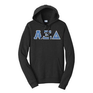 Alphaxi Delta Sorority PREMIUM Sweatshirt mit Kapuze für griechische Briefe