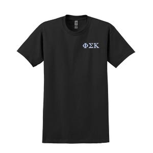 Phi Sigma Kappa Fraternity Embroidered Greek Letter T-shirt