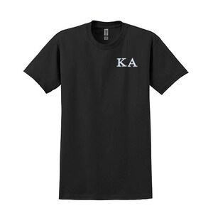 Kappa Alpha Fraternity Embroidered Greek Letter T-shirt