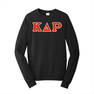 Sudadera de cuello redondo con letras griegas premium de la fraternidad Kappa Delta Rho