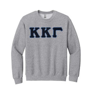 Sudadera de cuello redondo con letras griegas de la hermandad Kappa Kappa Gamma