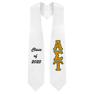Alpha Omega Tau Sorority Tackle Twill Griechische Buchstaben Abschluss Stola