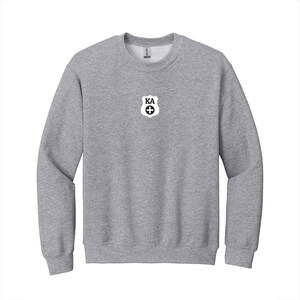 Kappa Alpha Fraternity Embroidered White Simplified Badge Crewneck Sweatshirt