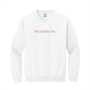 Phi Kappa Tau Fraternity Embroidered Wordmark Crewneck Sweatshirt