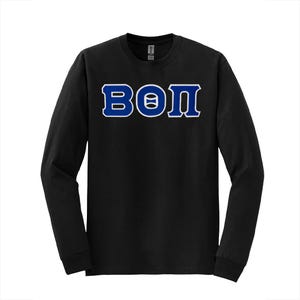 Camiseta de manga larga con letras griegas de la Fraternidad Beta Theta Pi