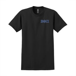 Beta Theta Pi Brüderlichkeit Gesticktes griechisches Buchstaben-T-Shirt