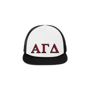 Alpha Gamma Delta Sorority Foam Trucker Hat Embroidered Greek Letters