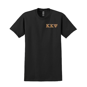 Camiseta con letras griegas bordadas de la fraternidad Kappa Kappa Psi