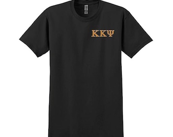 Kappa Kappa Psi Fraternity Embroidered Greek Letter T-shirt