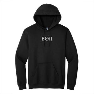 Sudadera con capucha con letras griegas bordadas del Centro de la Fraternidad Beta Theta Pi