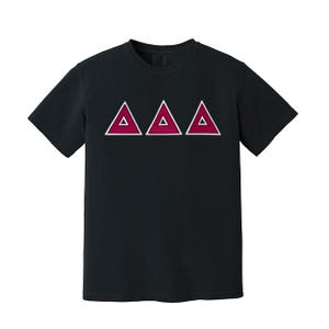 Delta Delta Delta Sorority Comfort Farben griechisches Buchstaben-T-Shirt