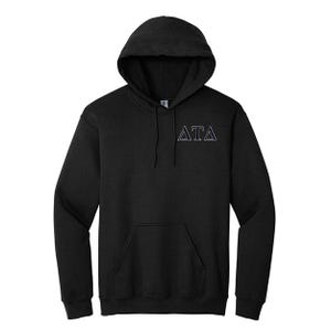 Sudadera con capucha con letras griegas bordadas de la Fraternidad Delta Tau Delta
