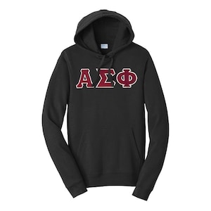 Alpha Sigma Phi Fraternity PREMIUM Greek Letter Hooded Sweatshirt