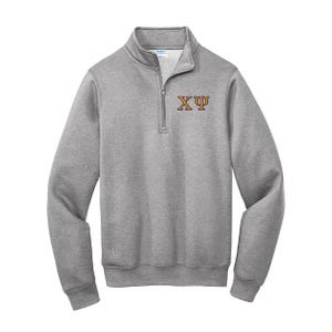 Chi Psi Brüderlichkeit Sweatshirt mit griechischem Buchstabenviertel-Reißverschluss