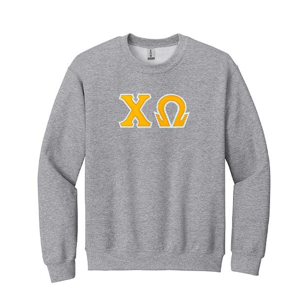Sweat-shirt ras du cou à lettres grecques Chi Omega Sorority