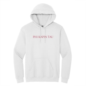 Phi Kappa Tau Fraternity Embroidered Wordmark Hoodie