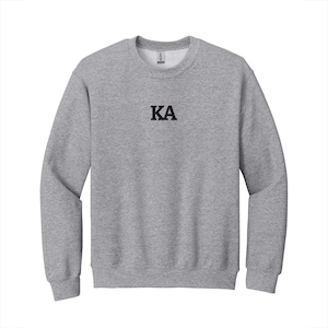 Kappa Alpha Fraternity Embroidered Official Letters Crewneck Sweatshirt